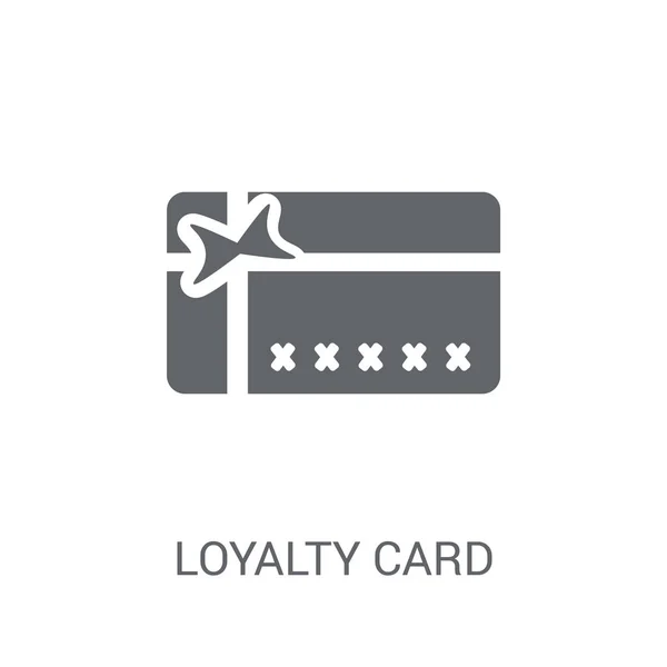 Lojalitet Kortsymbol Trendiga Lojalitet Kort Logotyp Koncept Vit Bakgrund Från — Stock vektor