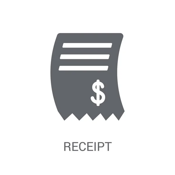 Icono Recibo Concepto Logotipo Trendy Receipt Sobre Fondo Blanco Del — Vector de stock