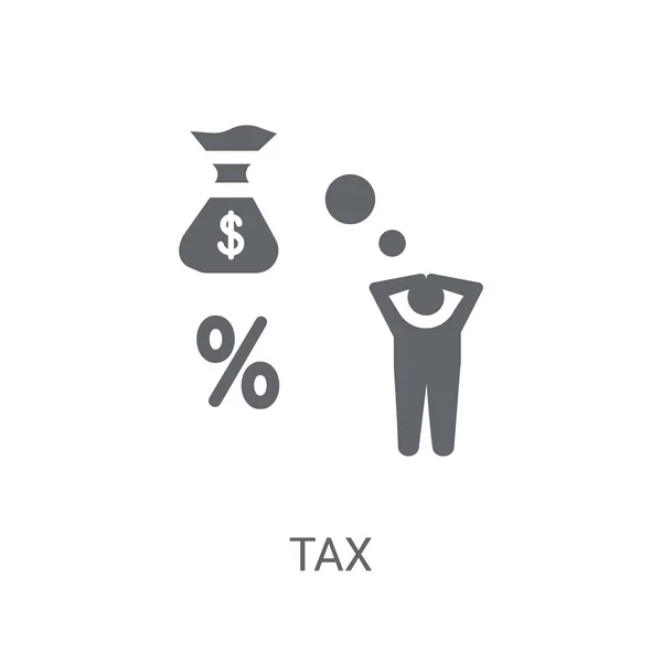 Icono Fiscal Concepto Logotipo Trendy Tax Sobre Fondo Blanco Del — Archivo Imágenes Vectoriales