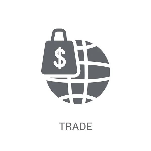Handel Ikona Modny Handel Koncepcja Logo Białym Tle Kolekcji Commerce — Wektor stockowy