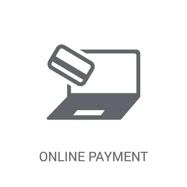 Online Ödeme Simgesi Popüler Online Ödeme Logo Kavramı Ticaret Ödeme — Stok Vektör