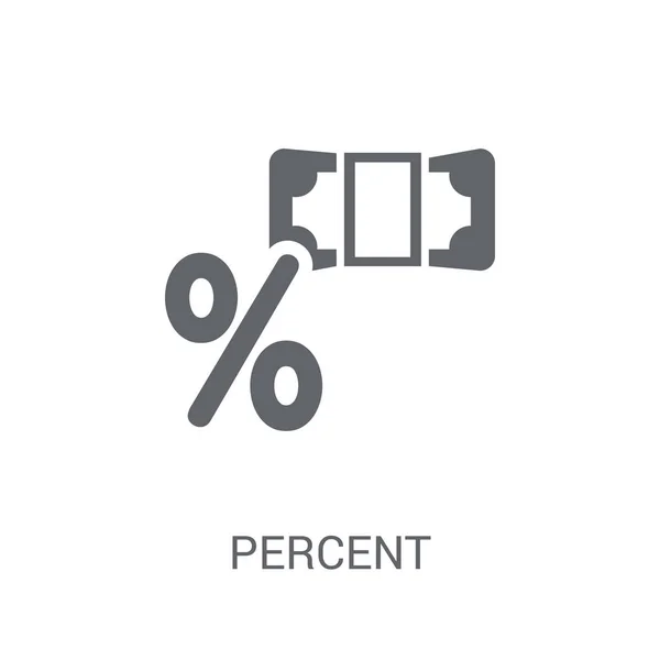 Значок Процента Концепция Логотипа Trendy Percent Белом Фоне Commerce Сбора — стоковый вектор