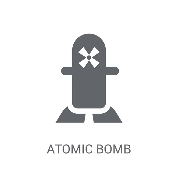 Atombomben Symbol Trendiges Atombomben Logo Konzept Auf Weißem Hintergrund Aus — Stockvektor