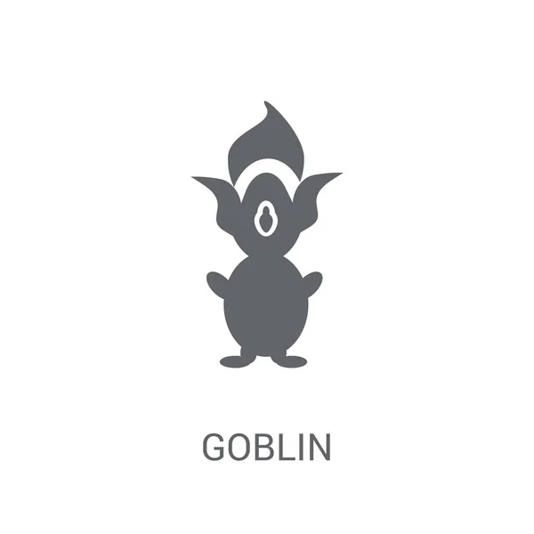 Icono Duende Concepto Logotipo Moda Goblin Sobre Fondo Blanco Colección — Vector de stock