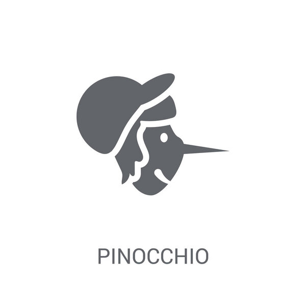 Pinocchio icon. Trendy Pinocchio logo concept on white background from Fairy Tale collection. Suitable for use on web apps, mobile apps and print media.