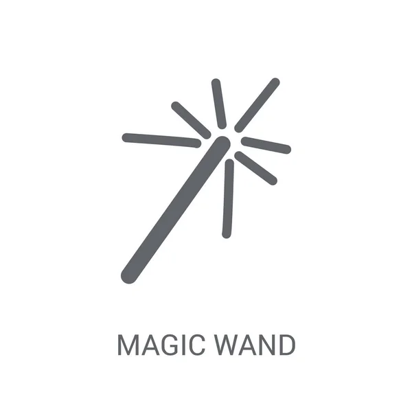 Kouzelná Hůlka Ikona Módní Kouzelná Hůlka Logo Koncepci Bílém Pozadí — Stockový vektor
