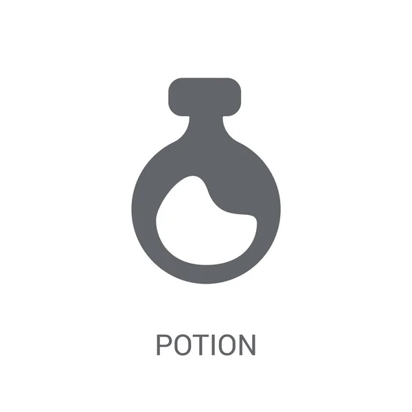 Ícone Poção Trendy Potion Logo Concept White Background Fairy Tale — Vetor de Stock