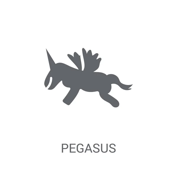 Icono Pegaso Concepto Logotipo Moda Pegasus Sobre Fondo Blanco Colección — Vector de stock
