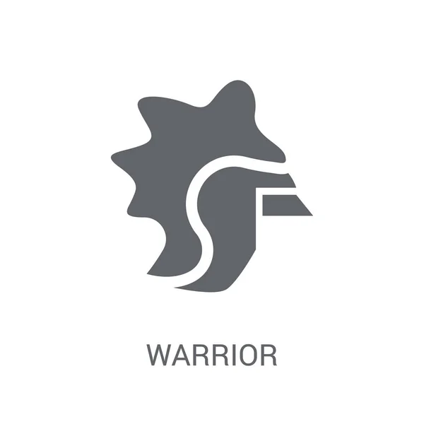 Icône Guerrier Concept Logo Trendy Warrior Sur Fond Blanc Collection — Image vectorielle