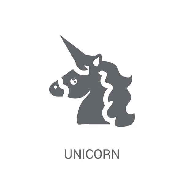 Ikon Unicorn Konsep Logo Trendy Unicorn Pada Latar Belakang Putih - Stok Vektor
