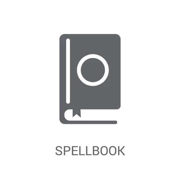 Ícone Livro Feitiços Trendy Spellbook Logo Concept White Background Fairy — Vetor de Stock