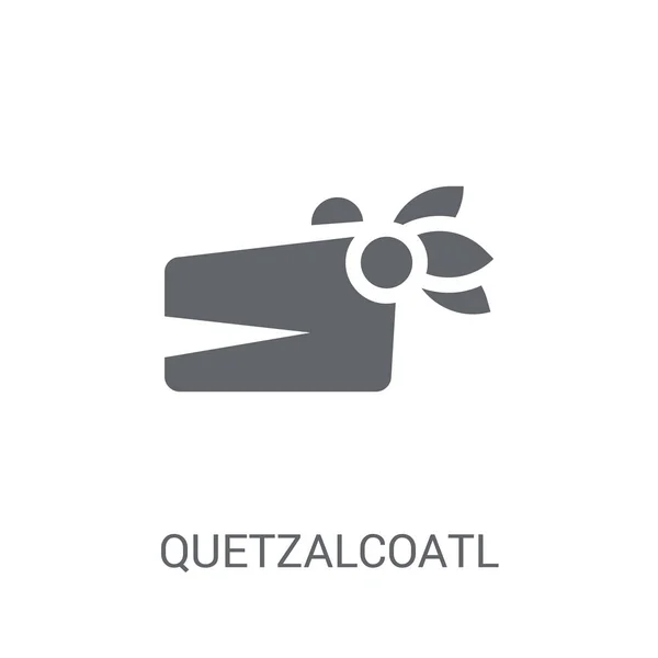 Icono Quetzalcoatl Concepto Logotipo Moda Quetzalcoatl Sobre Fondo Blanco Colección — Archivo Imágenes Vectoriales
