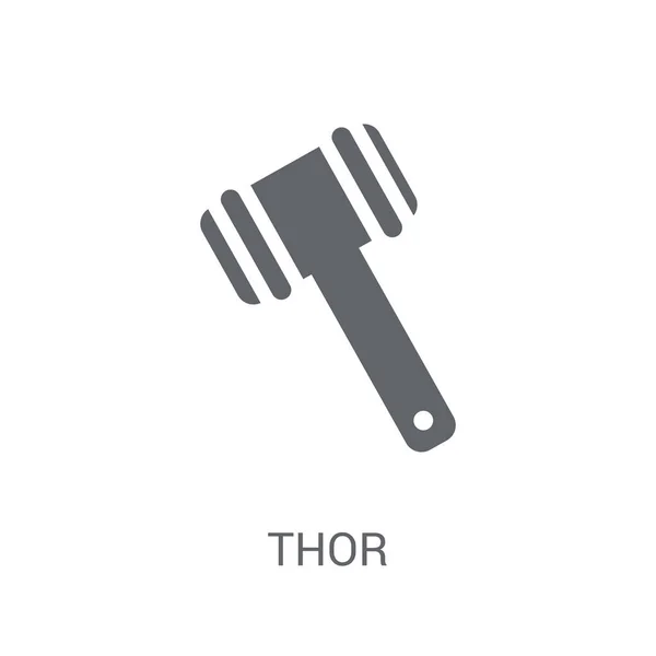 Ikona Thor Moderní Koncept Loga Thor Bílém Pozadí Pohádky Kolekce — Stockový vektor