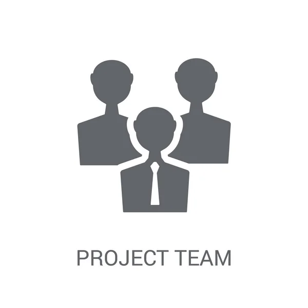 Pictogram Project Team Trendy Project Team Logo Concept Witte Achtergrond — Stockvector