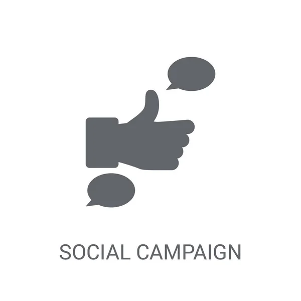 Icono Campaña Social Concepto Logotipo Campaña Social Moda Sobre Fondo — Vector de stock