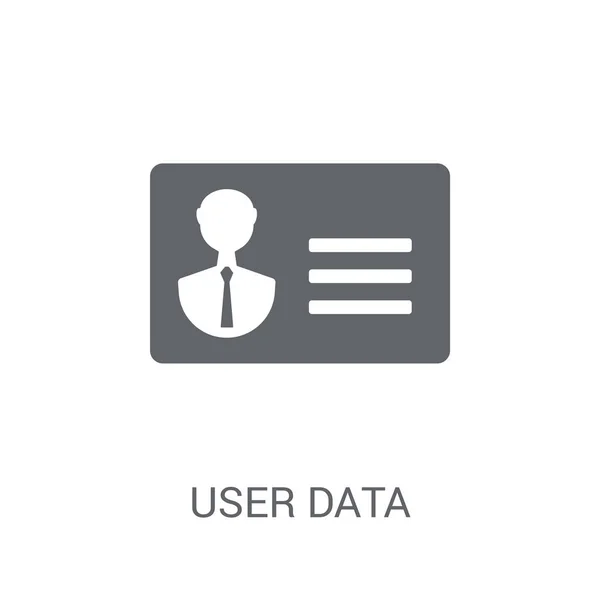 Kullanıcı Veri Simgesi Modaya Uygun Kullanıcı Veri Logo Kavramı Genel — Stok Vektör
