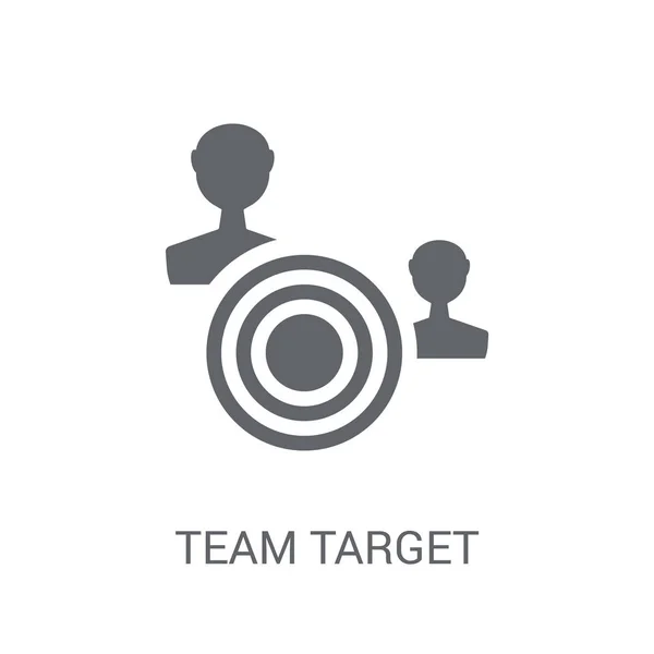 Team Doelpictogram Trendy Team Doel Logo Concept Witte Achtergrond Uit — Stockvector