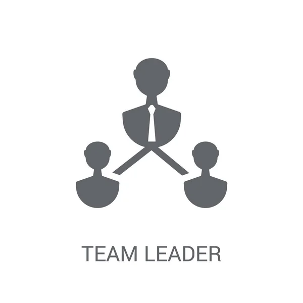 Ícone Líder Equipa Conceito Logotipo Líder Equipe Moda Fundo Branco —  Vetores de Stock