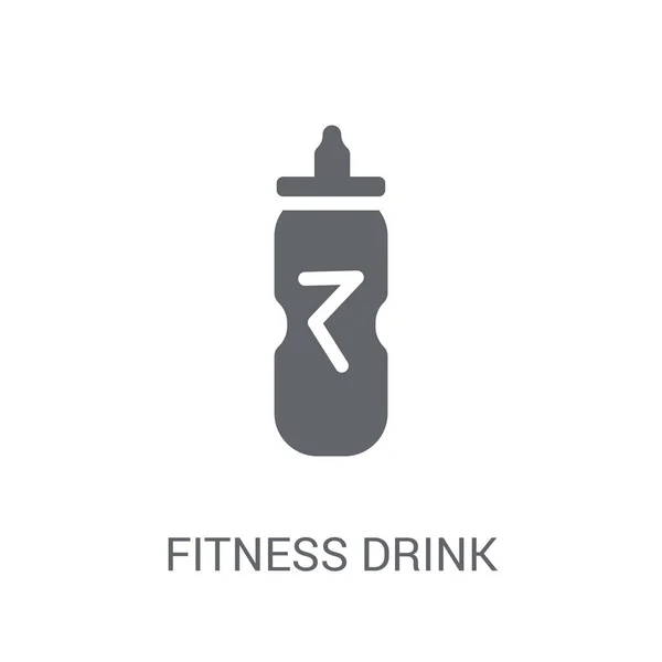 Fitness Drink Ikone Trendiges Fitness Drink Logo Konzept Auf Weißem — Stockvektor