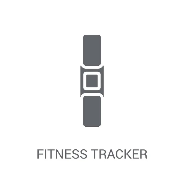 Fitness Tracker Pictogram Trendy Fitness Tracker Logo Concept Witte Achtergrond — Stockvector