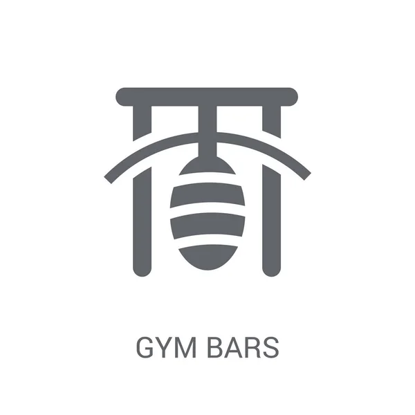 Sportschool Barspictogram Trendy Sportschool Bars Logo Concept Witte Achtergrond Uit — Stockvector