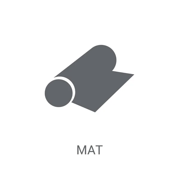 Mat Ikona Módní Mat Logo Koncepci Bílém Pozadí Posilovny Fitness — Stockový vektor