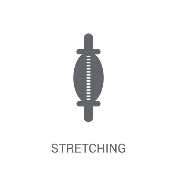 Иконка Растягивающий Удар Мячом Концепция Логотипа Trendy Stretching Punching Ball — стоковый вектор
