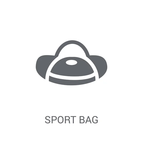 Ikona Sportowa Torba Modne Sportowe Torba Koncepcja Logo Białym Tle — Wektor stockowy