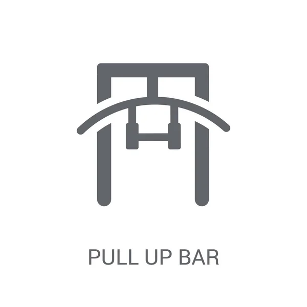 Balkensymbol Hochziehen Trendy Pull Bar Logo Konzept Auf Weißem Hintergrund — Stockvektor