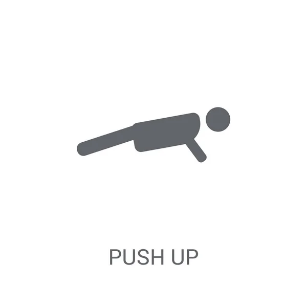 Pictogram Opdrijven Trendy Push Logo Concept Witte Achtergrond Uit Sportschool — Stockvector