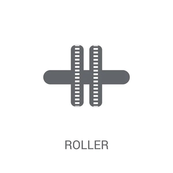 Ikon Roller Konsep Logo Trendy Roller Pada Latar Belakang Putih - Stok Vektor