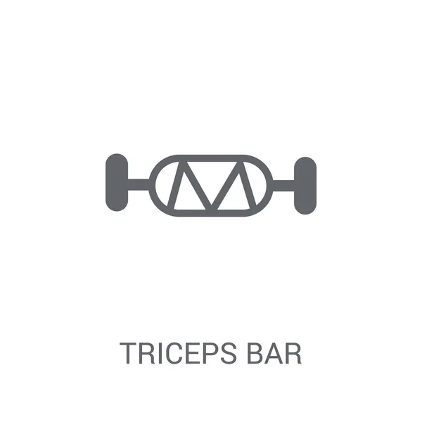 Icône Barre Triceps Triceps Bar Concept Logo Mode Sur Fond — Image vectorielle