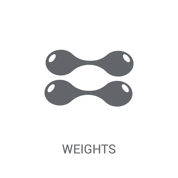 重量图标 时尚的重量标志的概念 从健身房和健身收藏的白色背景 适用于 Web 移动应用和打印媒体 — 图库矢量图片