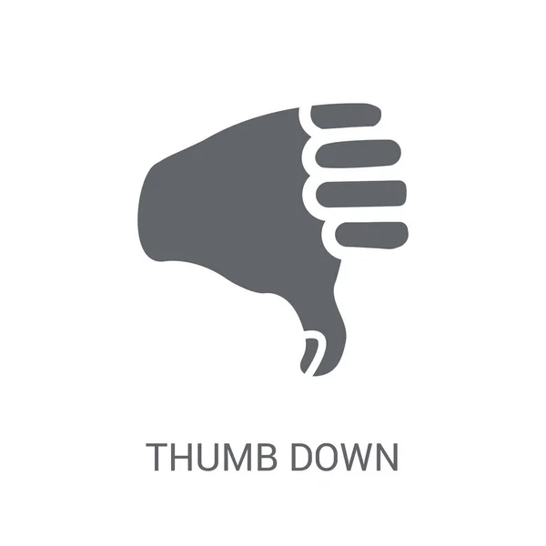 Icona Del Pollice Verso Basso Trendy Thumb Logo Concept Sfondo — Vettoriale Stock