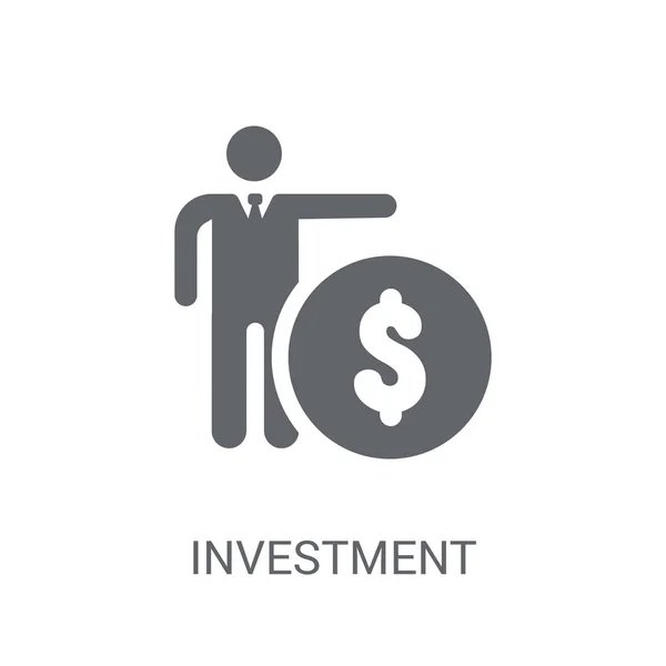 Icône Assurance Investissement Trendy Investment Concept Logo Assurance Sur Fond — Image vectorielle