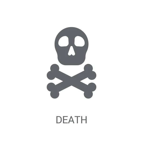 Icono Muerte Concepto Logo Trendy Death Sobre Fondo Blanco Colección — Archivo Imágenes Vectoriales