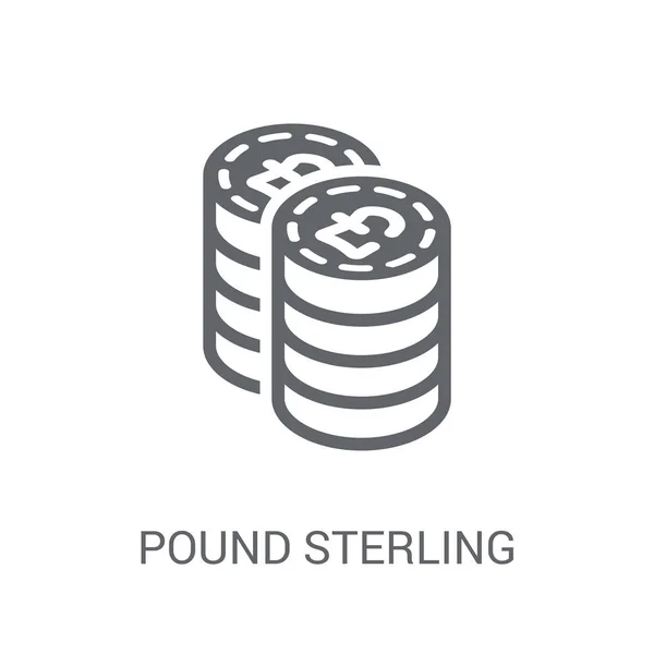 Pound Sterling Icon Trendy Pound Sterling Logo Concept White Background — Stock Vector