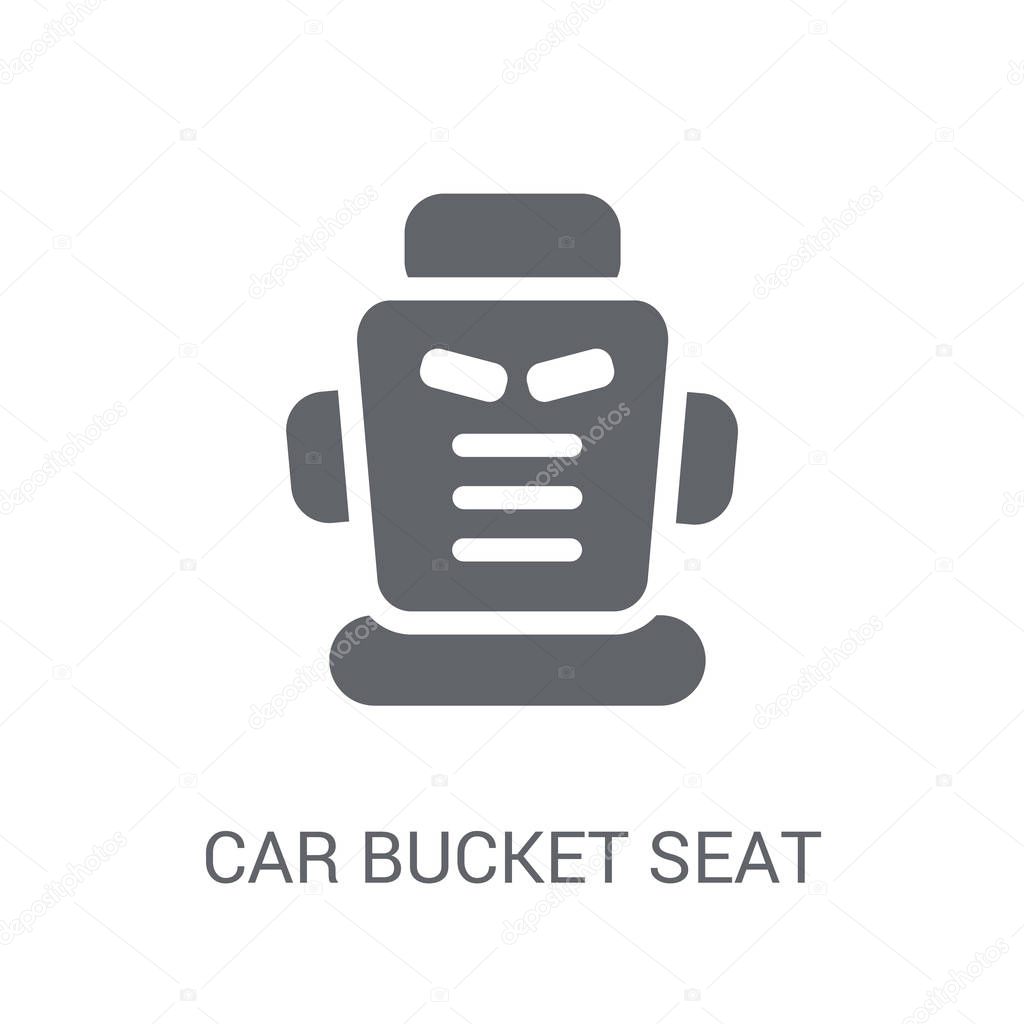 Car bucket seat icon. Trendy car bucket seat logo concept on white background from car parts collection. Suitable for use on web apps, mobile apps and print media.