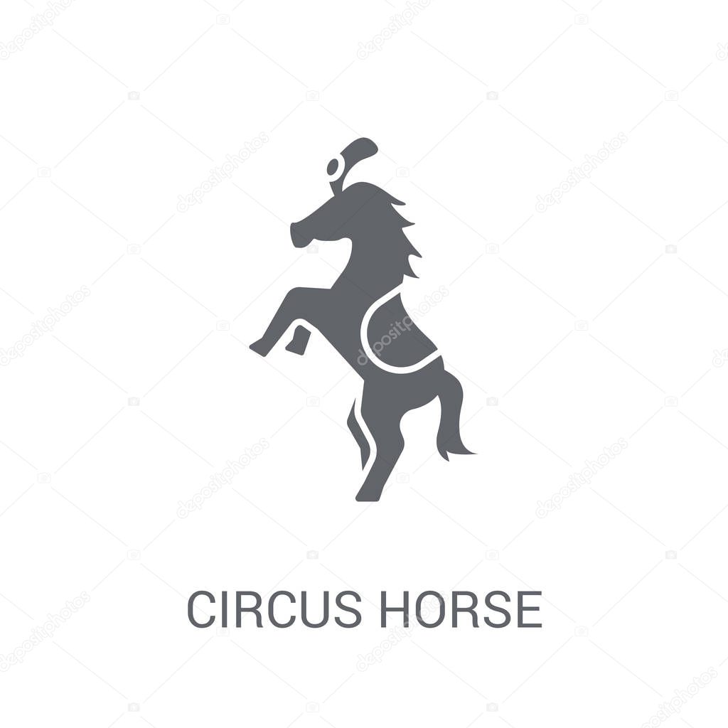 Circus Horse icon. Trendy Circus Horse logo concept on white background from Circus collection. Suitable for use on web apps, mobile apps and print media.