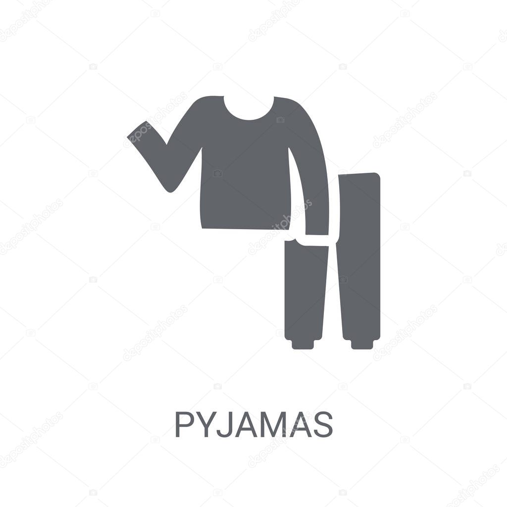 Pyjamas icon. Trendy pyjamas logo concept on white background from Clothes collection. Suitable for use on web apps, mobile apps and print media.