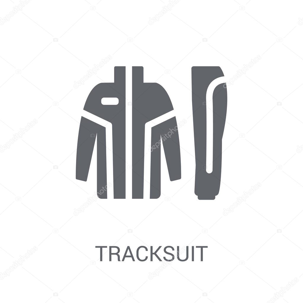 tracksuit icon. Trendy tracksuit logo concept on white background from Clothes collection. Suitable for use on web apps, mobile apps and print media.
