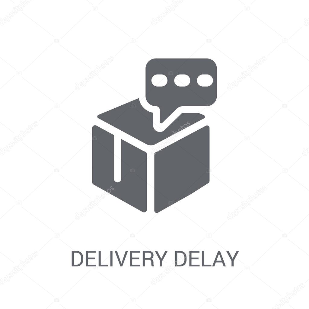 Delivery Delay icon. Trendy Delivery Delay logo concept on white background from Delivery and logistics collection. Suitable for use on web apps, mobile apps and print media.