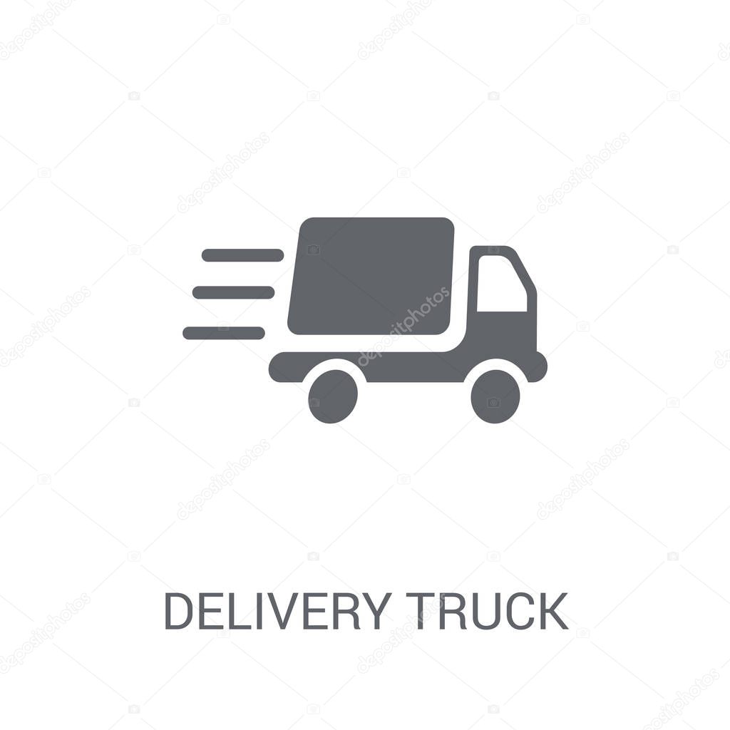 Delivery truck icon. Trendy Delivery truck logo concept on white background from Delivery and logistics collection. Suitable for use on web apps, mobile apps and print media.