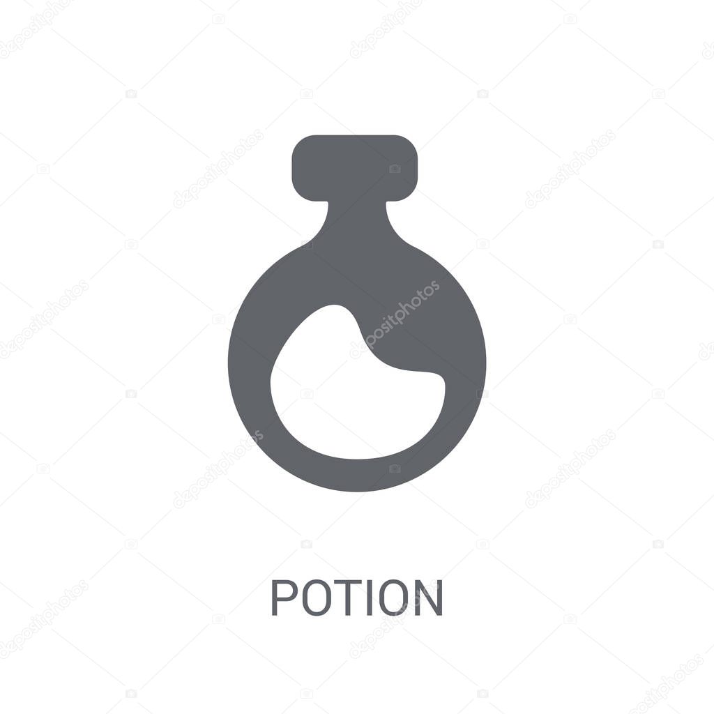 Potion icon. Trendy Potion logo concept on white background from Fairy Tale collection. Suitable for use on web apps, mobile apps and print media.