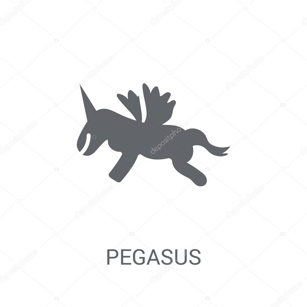 Pegasus icon. Trendy Pegasus logo concept on white background from Fairy Tale collection. Suitable for use on web apps, mobile apps and print media.