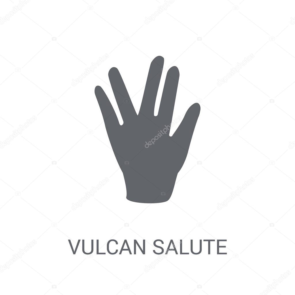 Vulcan salute icon. Trendy Vulcan salute logo concept on white background from Hands collection. Suitable for use on web apps, mobile apps and print media.