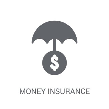 para sigorta simgesi. Trendy para sigorta logo kavramı sigorta koleksiyonundan beyaz arka plan üzerinde. Web uygulamaları, mobil uygulamalar ve basılı medya kullanım için uygundur..