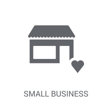 küçük işletme sigorta simgesi. Trendy küçük işletme sigorta logo kavramı sigorta koleksiyonundan beyaz arka plan üzerinde. Web uygulamaları, mobil uygulamalar ve basılı medya kullanım için uygundur..