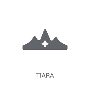 Taç simgesi. Trendy taç logo kavramı Luxury Collection beyaz arka plan üzerinde. Web uygulamaları, mobil uygulamalar ve basılı medya kullanım için uygundur..