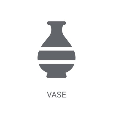 Vazo simgesi. Trendy vazo logo kavramı Müzesi koleksiyonundan beyaz arka plan üzerinde. Web uygulamaları, mobil uygulamalar ve basılı medya kullanım için uygundur..
